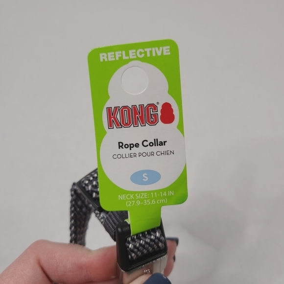 NWT Kong Reflective Rope Dog Collar Grey Size Small - Picture 5 of 6